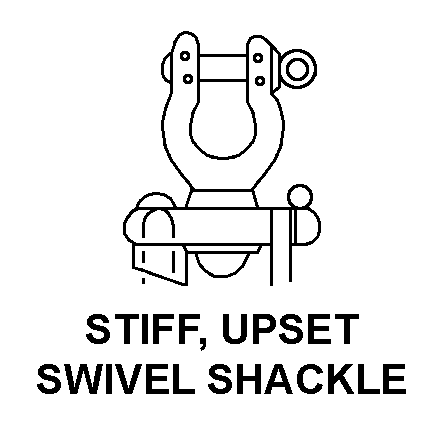 STIFF, UPSET SWIVEL SHACKLE style nsn 3940-00-663-8313