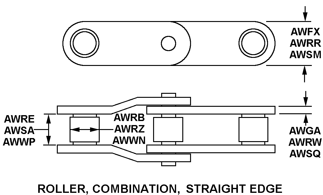 ROLLERLESS, STRAIGHT EDGE style nsn 3020-01-486-0058