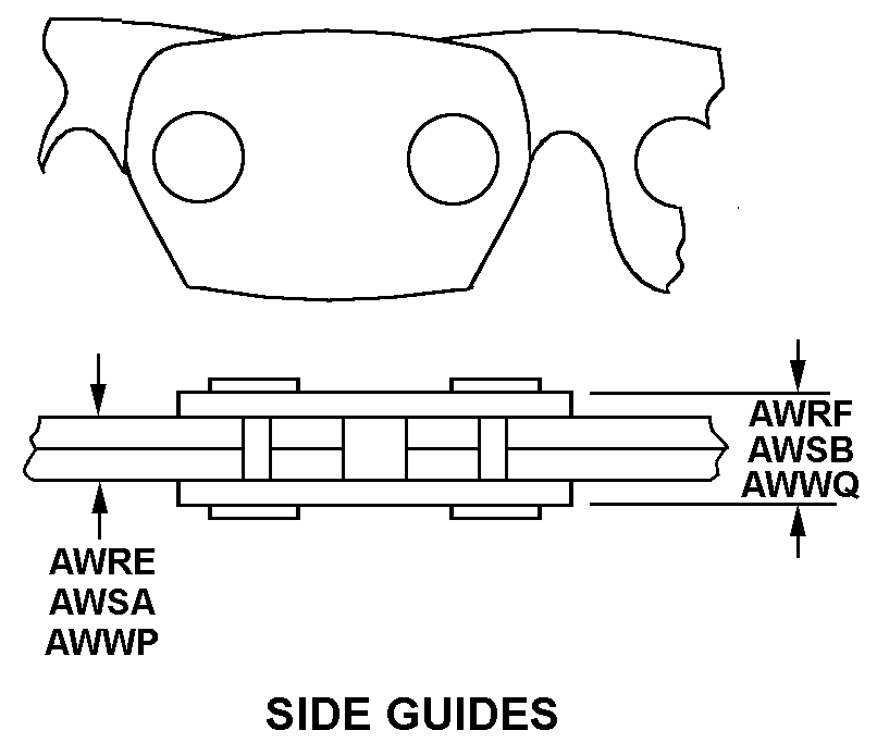 SIDE GUIDES style nsn 3020-00-708-8766