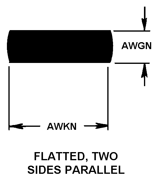 FLATTED, TWO SIDES PARALLEL style nsn 6710-00-030-8480