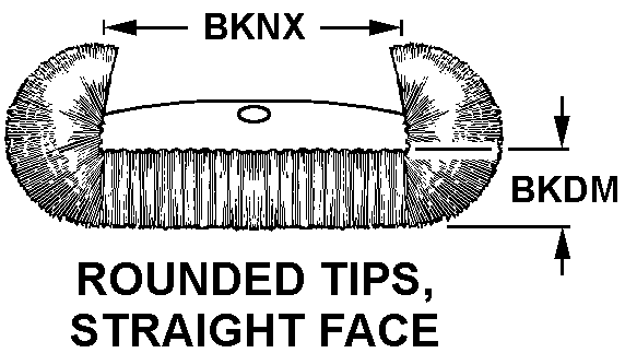 ROUNDED TIPS, STRAIGHT FACE style nsn 7920-00-292-2370