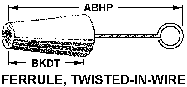 FERRULE, TWISTED-IN-WIRE style nsn 7510-00-550-8444