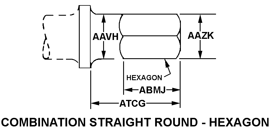 COMBINATION STRAIGHT ROUND-HEXAGON style nsn 3820-00-641-6037