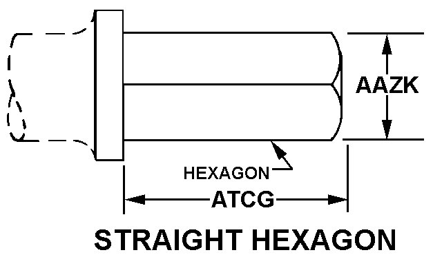 STRAIGHT HEXAGON style nsn 3820-00-226-5726