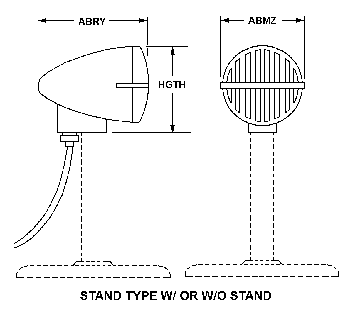 STAND TYPE W/ OR W/O STAND style nsn 5965-00-170-4832