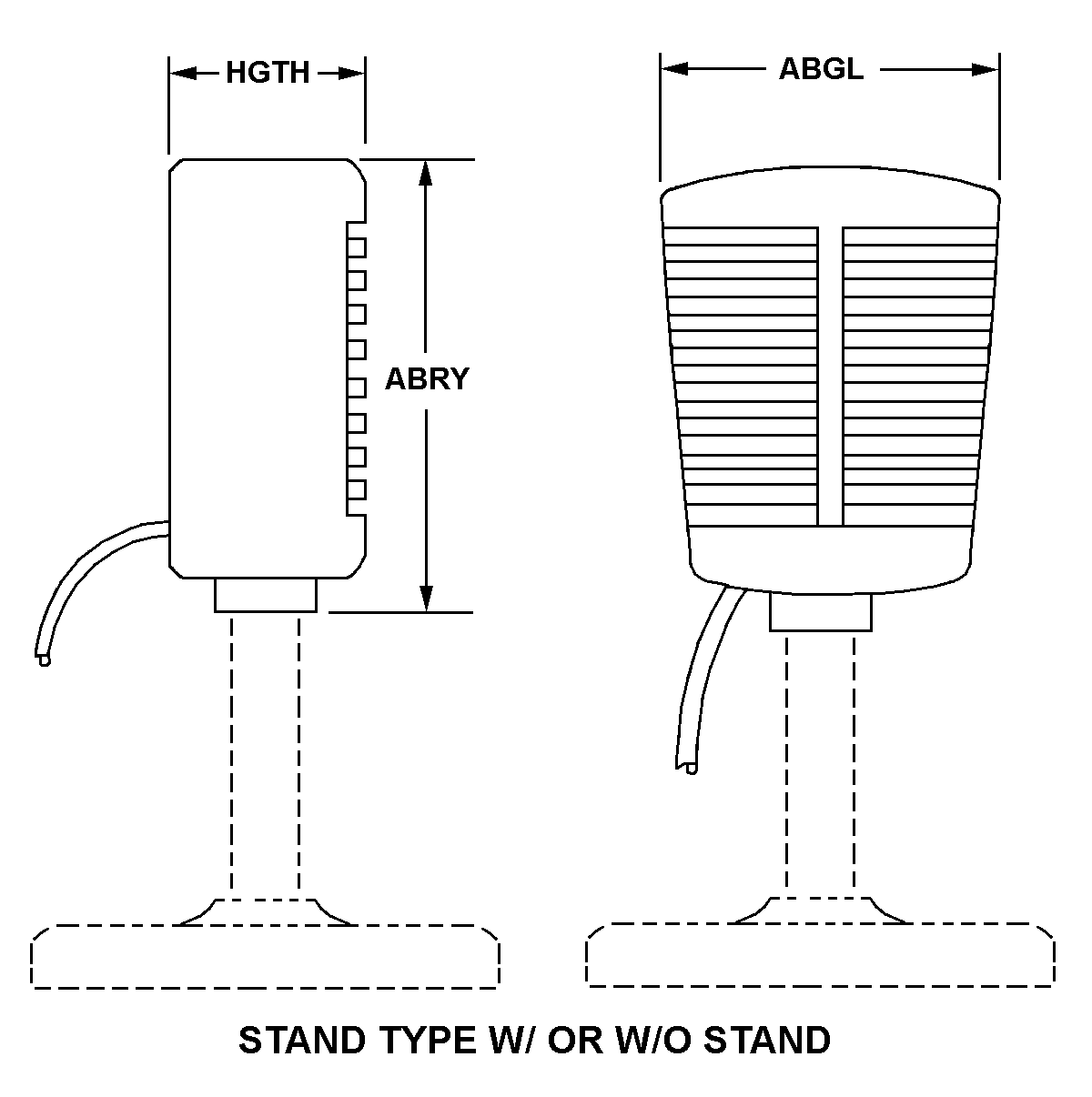STAND TYPE W/ OR W/O STAND style nsn 5965-00-087-6767