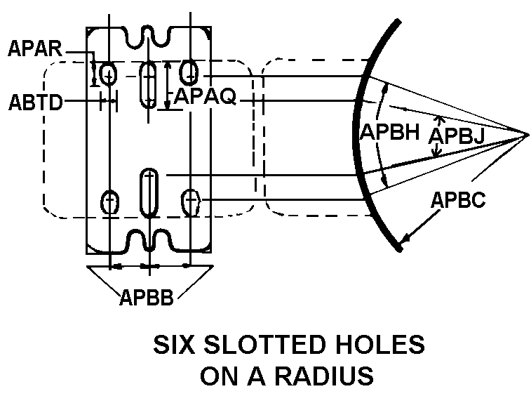 SIX SLOTTED HOLES style nsn 2920-00-912-3499