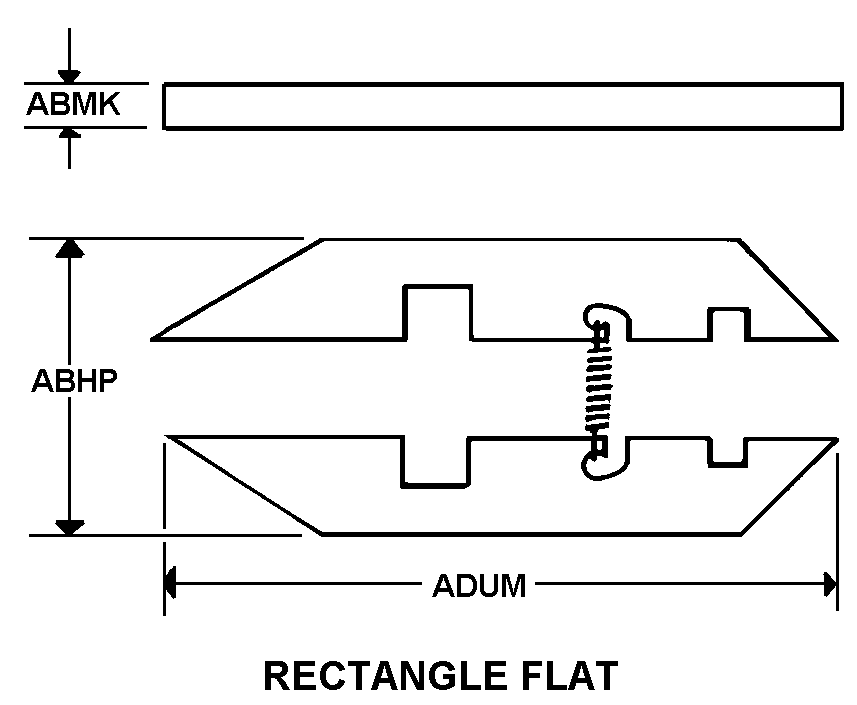 RECTANGLE FLAT style nsn 5977-01-240-0462