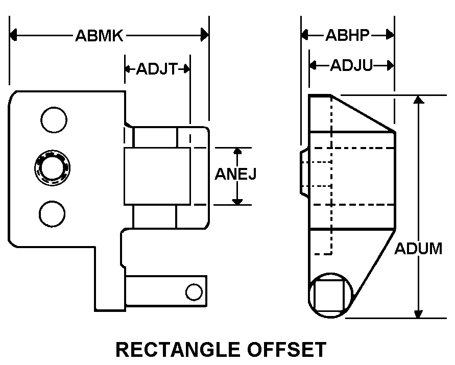 RECTANGLE OFFSET style nsn 5977-00-338-3588