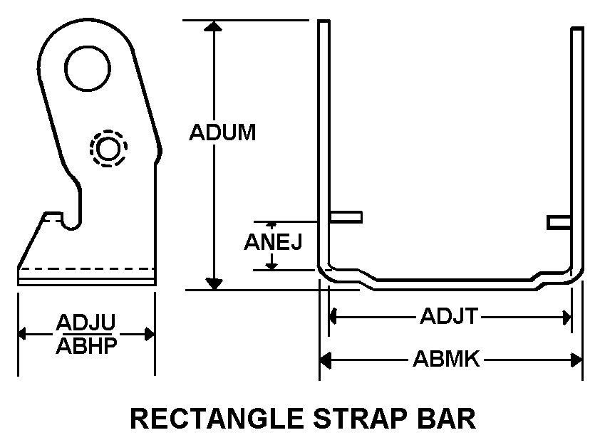 RECTANGLE STRAP BAR style nsn 5977-00-034-7433