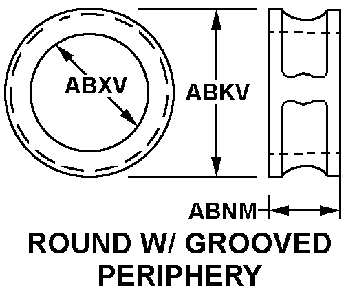 ROUND W/GROOVED PERIPHERY style nsn 3040-00-873-4975