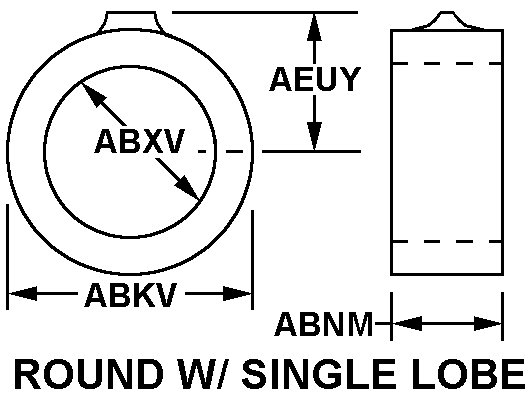 ROUND W/SINGLE LOBE style nsn 3040-00-653-2035