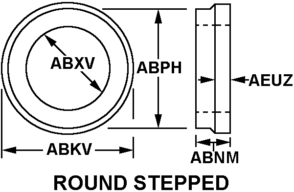 ROUND STEPPED style nsn 3040-00-006-7482