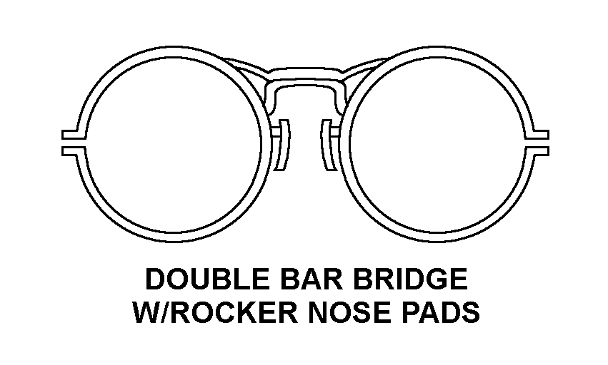 DOUBLE BAR BRIDGE WITH ROCKER NOSE PADS style nsn 6540-00-782-6502