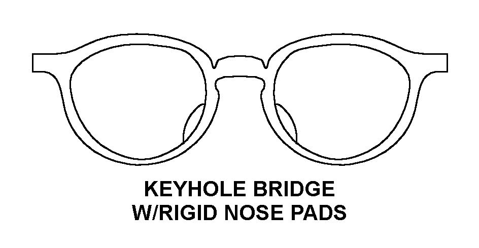 KEYHOLE BRIDGE WITH RIGID NOSE PADS style nsn 6540-01-272-2097