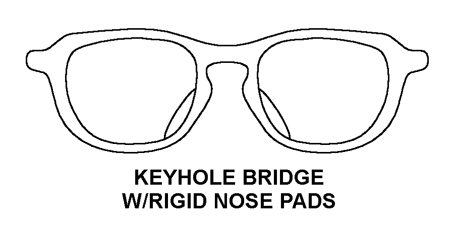 KEYHOLE BRIDGE WITH RIGID NOSE PADS style nsn 6540-01-272-2097