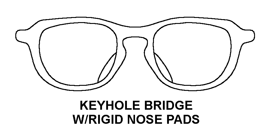 KEYHOLE BRIDGE WITH RIGID NOSE PADS style nsn 6540-00-042-8542