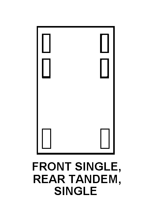 FRONT, SINGLE, REAR TANDEM, SINGLE style nsn 2330-00-835-8132