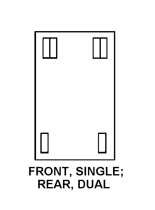 FRONT, SINGLE, REAR, DUAL style nsn 2330-01-066-4250