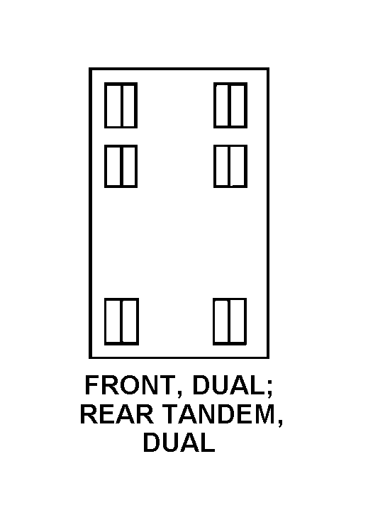 FRONT, DUAL, REAR TANDEM, DUAL style nsn 2330-01-024-7180