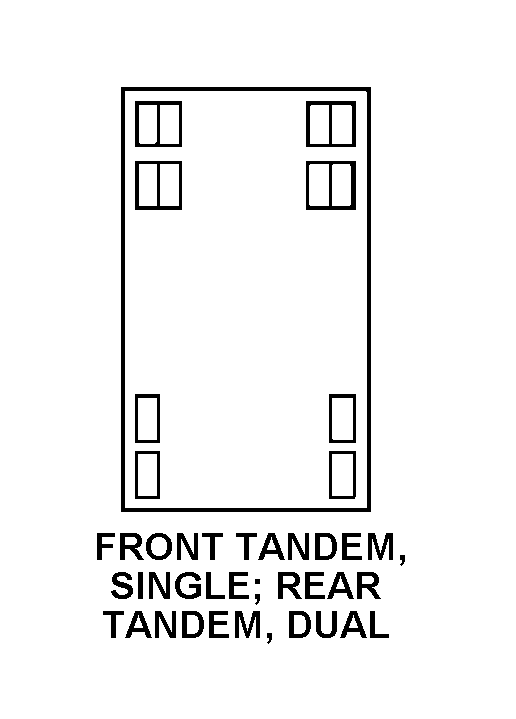 FRONT TANDEM, SINGLE, REAR TANDEM, DUAL style nsn 2330-00-921-6381