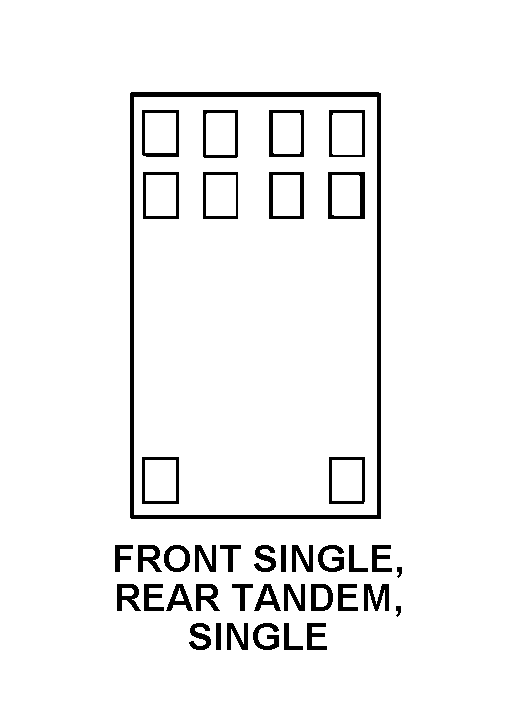 FRONT, SINGLE, REAR TANDEM, SINGLE style nsn 2330-00-835-8132