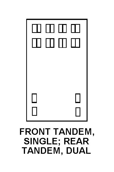 FRONT TANDEM, SINGLE, REAR TANDEM, DUAL style nsn 2330-00-921-6381