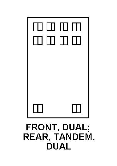 FRONT, DUAL, REAR TANDEM, DUAL style nsn 2330-01-024-7180