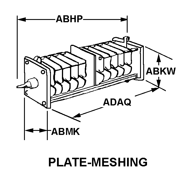 PLATE-MESHING style nsn 5910-00-513-0848