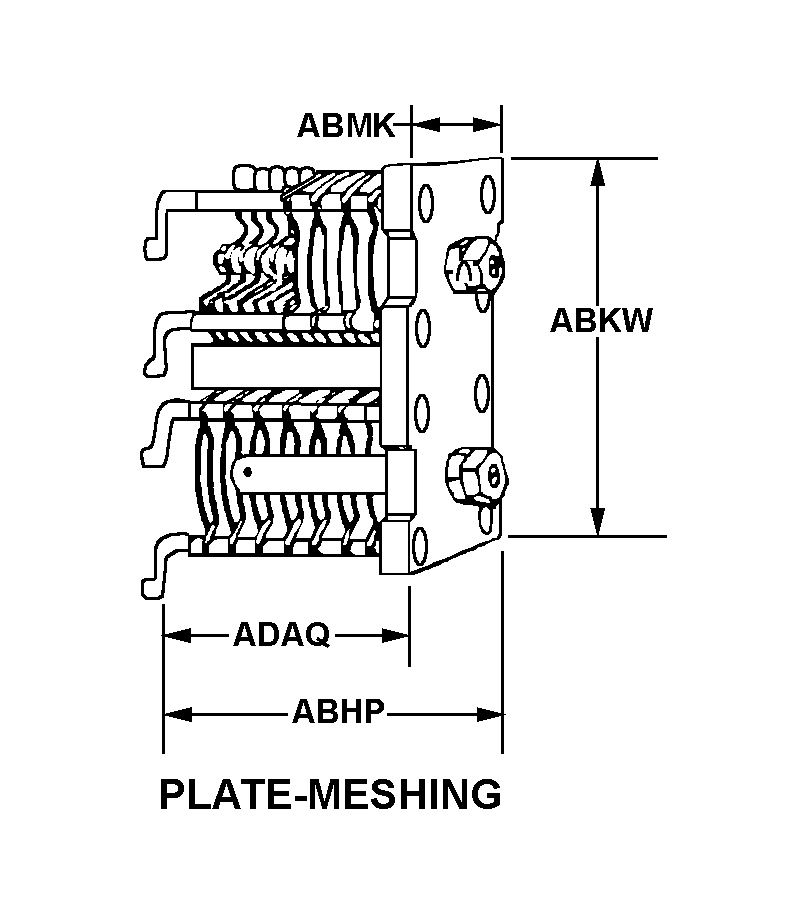 PLATE-MESHING style nsn 5910-01-265-7458