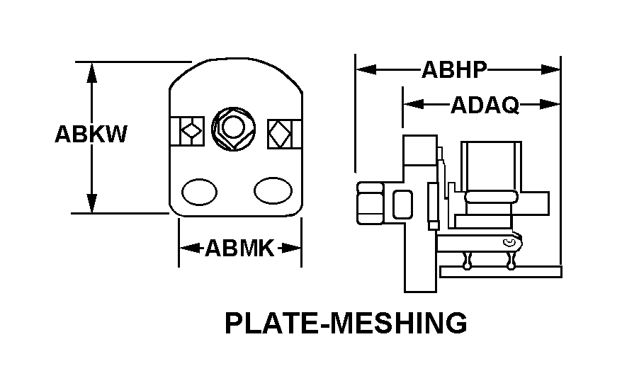 PLATE-MESHING style nsn 5910-00-823-1612