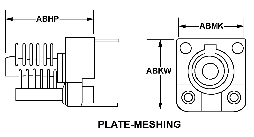 PLATE-MESHING style nsn 5910-00-643-7233