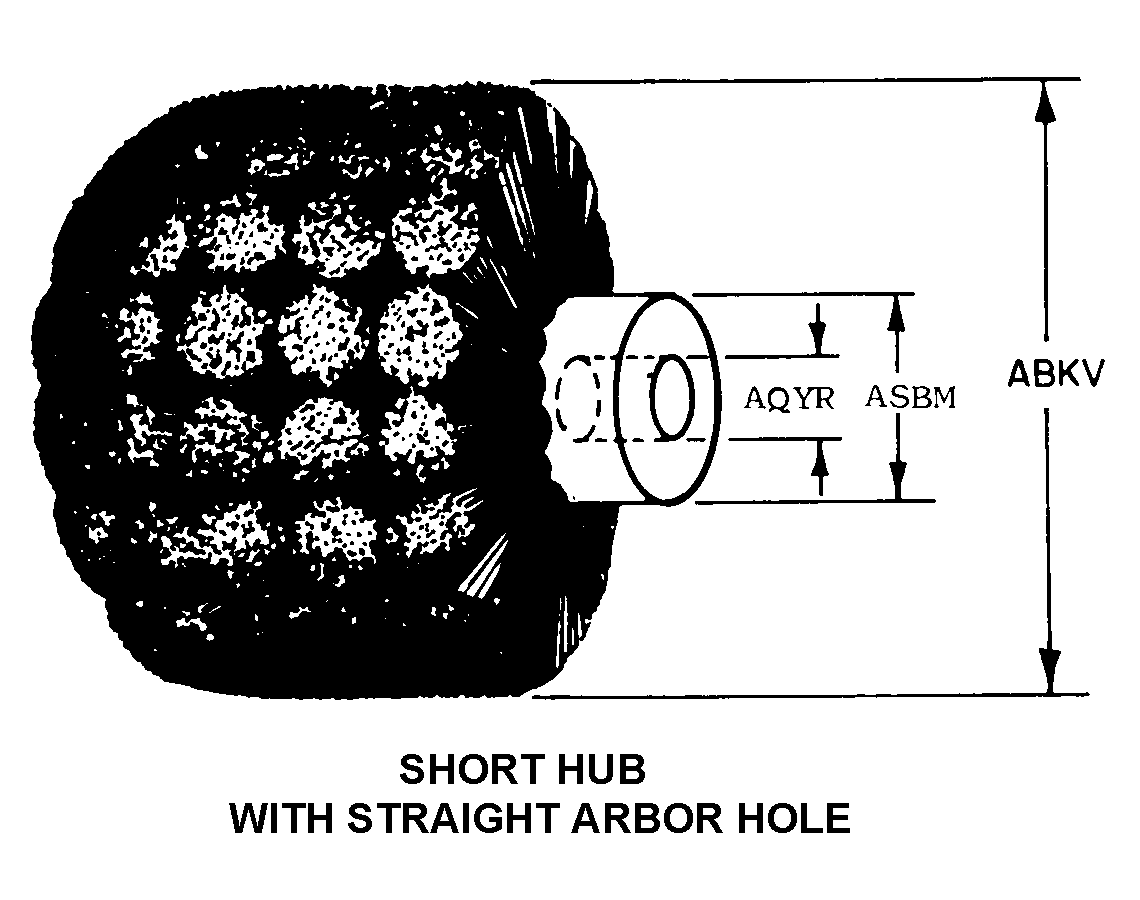 SHORT HUB WITH STRAIGHT ARBOR HOLE style nsn 7920-00-282-5120