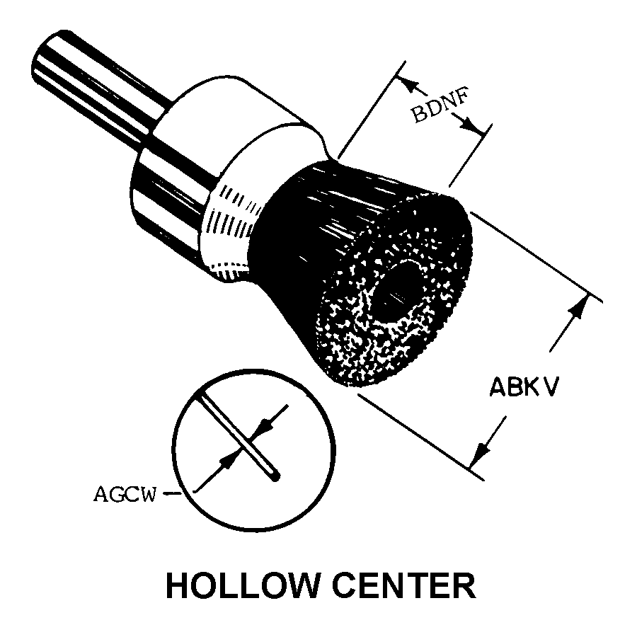 HOLLOW CENTER style nsn 5130-01-450-1951