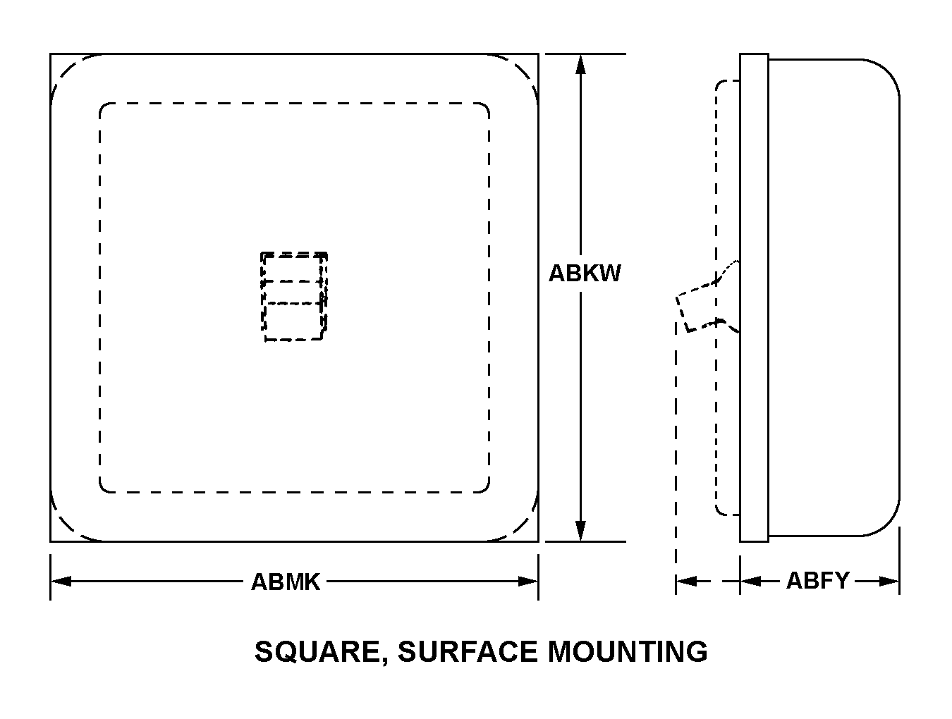 SQUARE, SURFACE MOUNTING style nsn 5935-00-257-9966