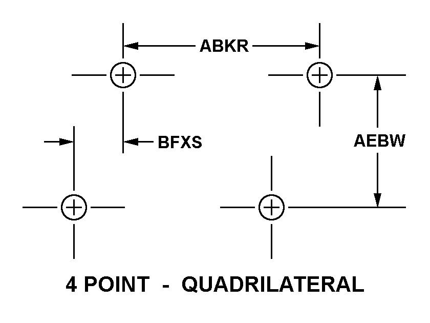 4 POINT-QUADRILATERAL style nsn 5940-01-245-2742
