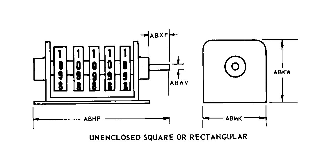 UNENCLOSED SQUARE OR RECTANGULAR style nsn 6680-00-909-6005