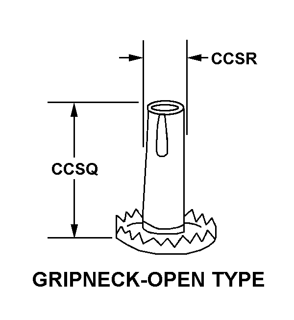 GRIPNECK-OPEN TYPE style nsn 5340-01-032-0838