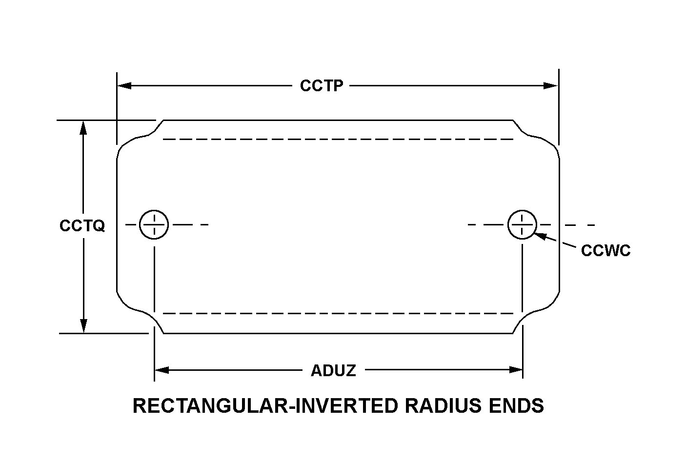 RECTANGULAR-INVERTED RADIUS ENDS style nsn 5340-00-441-9735