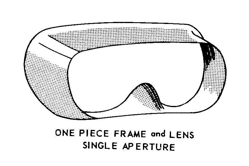 ONE PIECE FRAME AND LENS SINGLE APERTURE style nsn 8465-01-623-2664