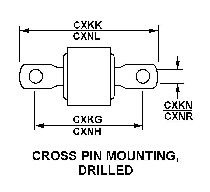 CROSS PIN MOUNTING, DRILLED style nsn 2510-01-296-5703