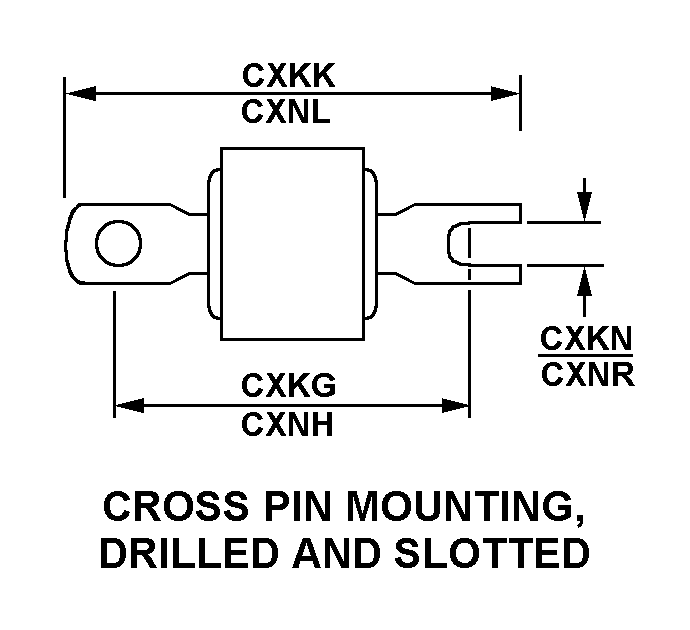 CROSS PIN MOUNTING, DRILLED AND SLOTTED style nsn 2510-00-678-2996
