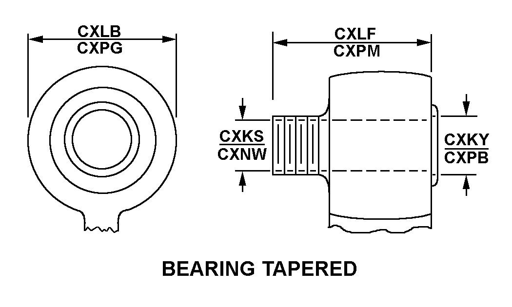 BEARING, TAPERED style nsn 2510-00-801-6691