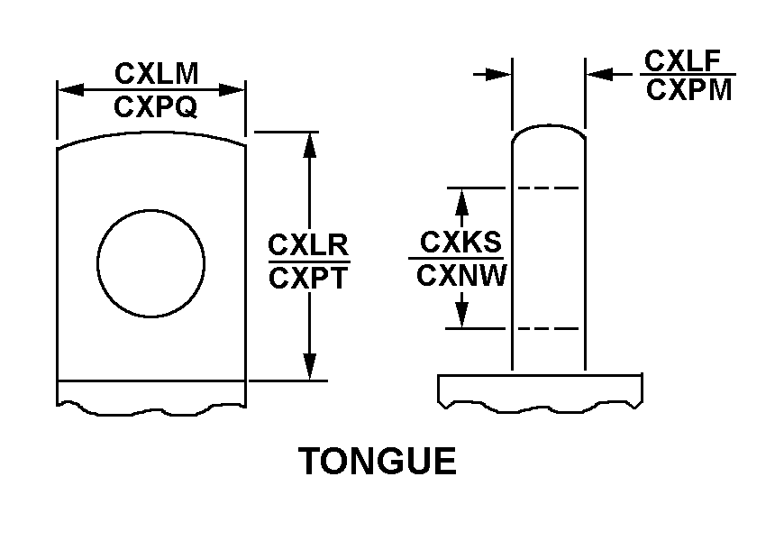 TONGUE style nsn 5340-01-499-8445