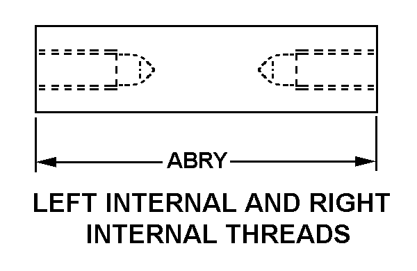 LEFT INTERNAL AND RIGHT INTERNAL THREADS style nsn 5340-00-673-8551