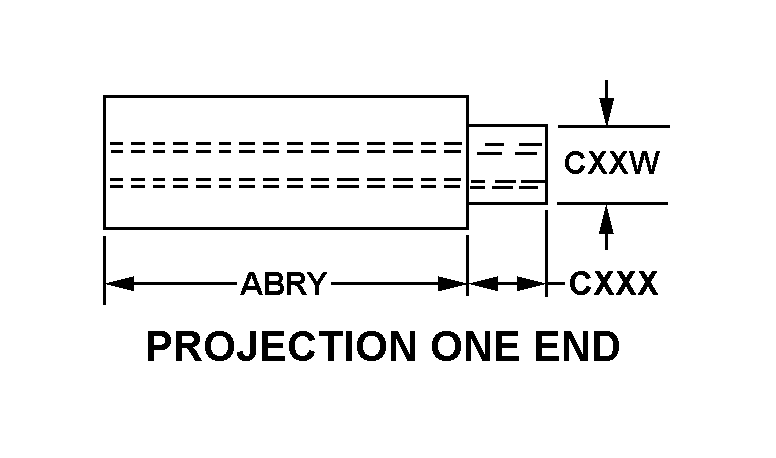 PROJECTION ONE END style nsn 5340-00-105-6878