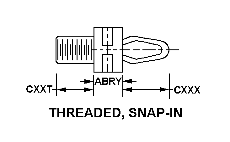 THREADED, SNAP-IN style nsn 5340-01-561-2733