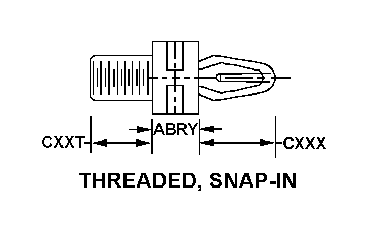 THREADED, SNAP-IN style nsn 5340-01-561-2733