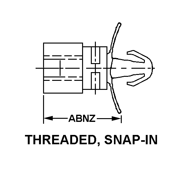 THREADED, SNAP-IN style nsn 5340-01-425-5394