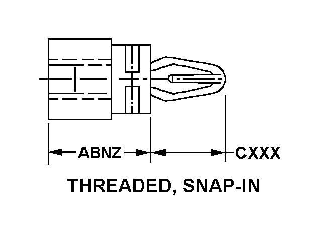 THREADED, SNAP-IN style nsn 5340-01-425-5394